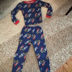 Kids Racing Theme Pajama Set in Blue